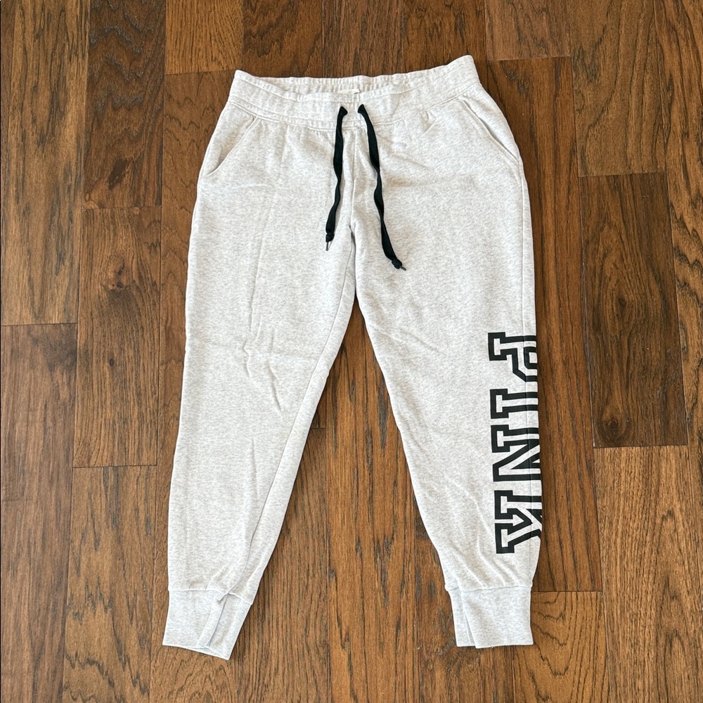 PINK Victoria's Secret Light Gray Skinny Jogger Pant